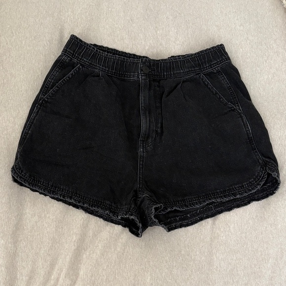 American Eagle Outfitters Pants - American Eagle Outfitters Black Mom Shorts with Elastic Waistband